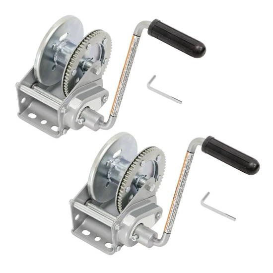 Pro Series 1,500 lb Brake Winch Bundle with Cable for Boat Lift or Trailer