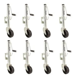 Fulton 8x 1.2K Retaining Ring Swivel Trailer Jack w/ 6" Caster Wheel and 10" Lift
