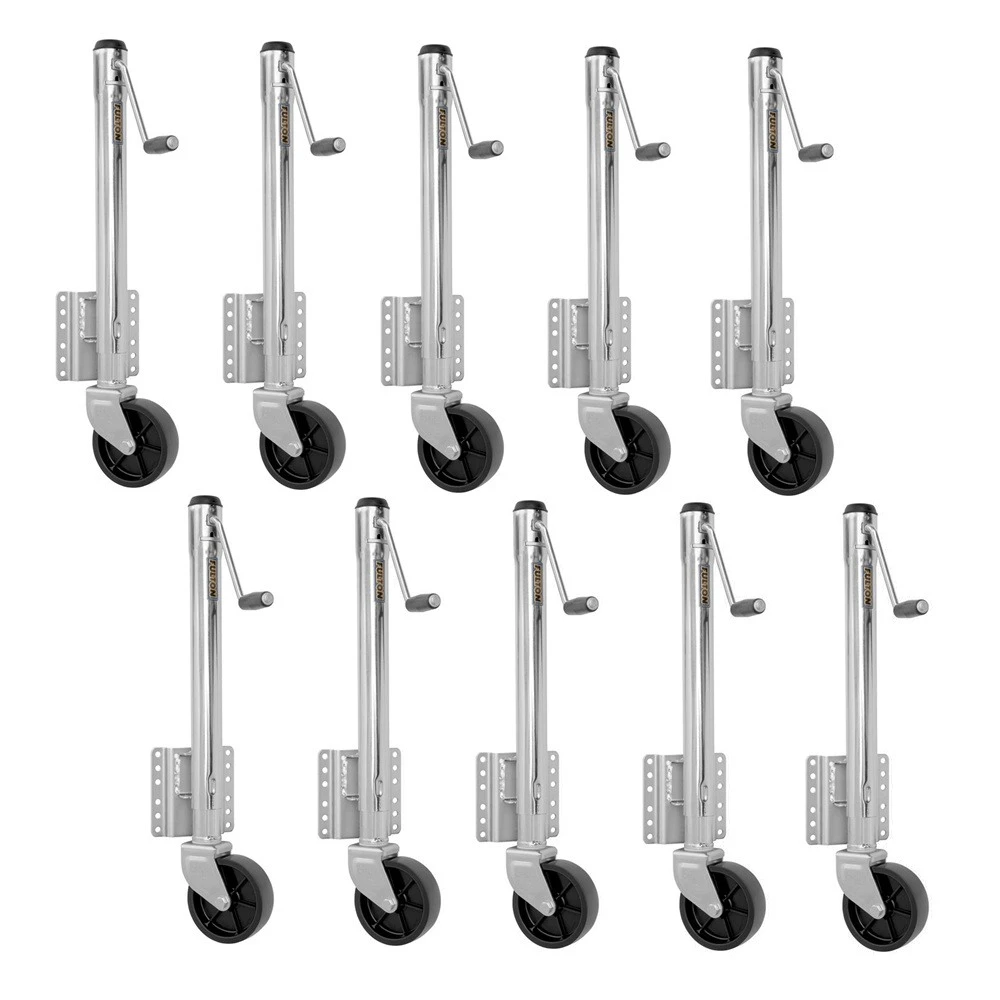 Fulton 10-Pack 1200 lb Fixed Mount Marine Trailer Jacks with 6" Wheels