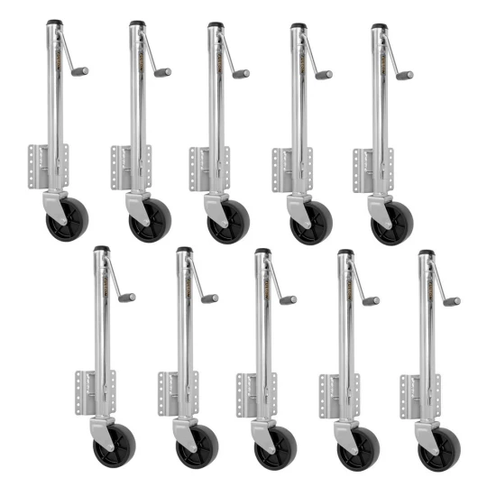 Fulton 10-Pack 1200 lb Fixed Mount Marine Trailer Jacks with 6" Wheels