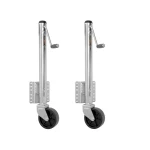 Fulton 1.2K Fixed Mount Trailer Jack with 6 Inch Caster Wheel and 15 Inch Lift