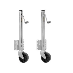 Fulton 2x 1.2K Fixed Mount Trailer Jack w/ 6" Caster Wheel and 15" Lift