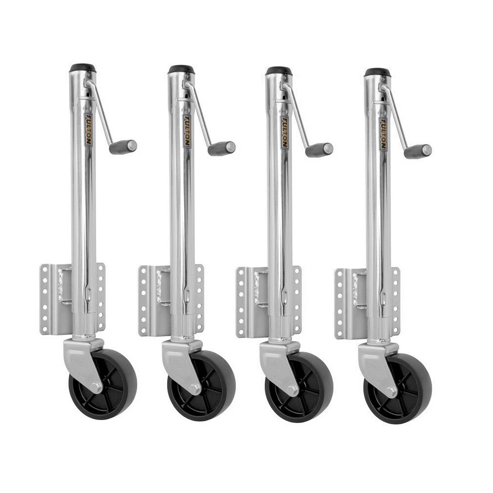 Fulton 1.2K Fixed Mount Marine Trailer Jack with 6-Inch Wheel and 15-Inch Lift