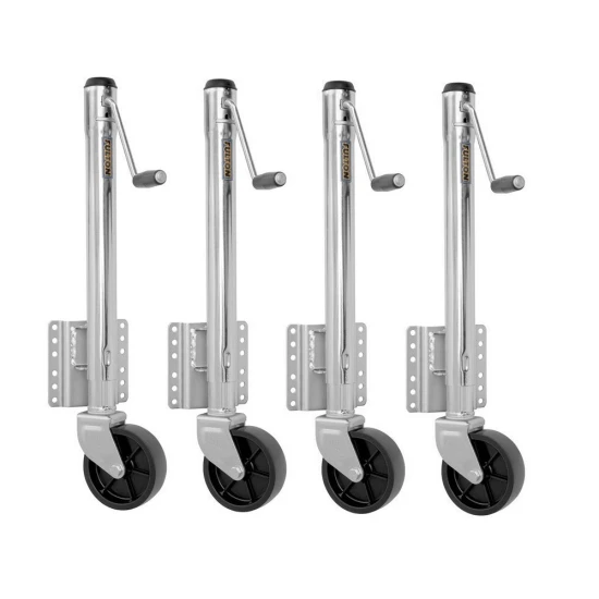 Fulton 1.2K Fixed Mount Marine Trailer Jack with 6-Inch Wheel and 15-Inch Lift