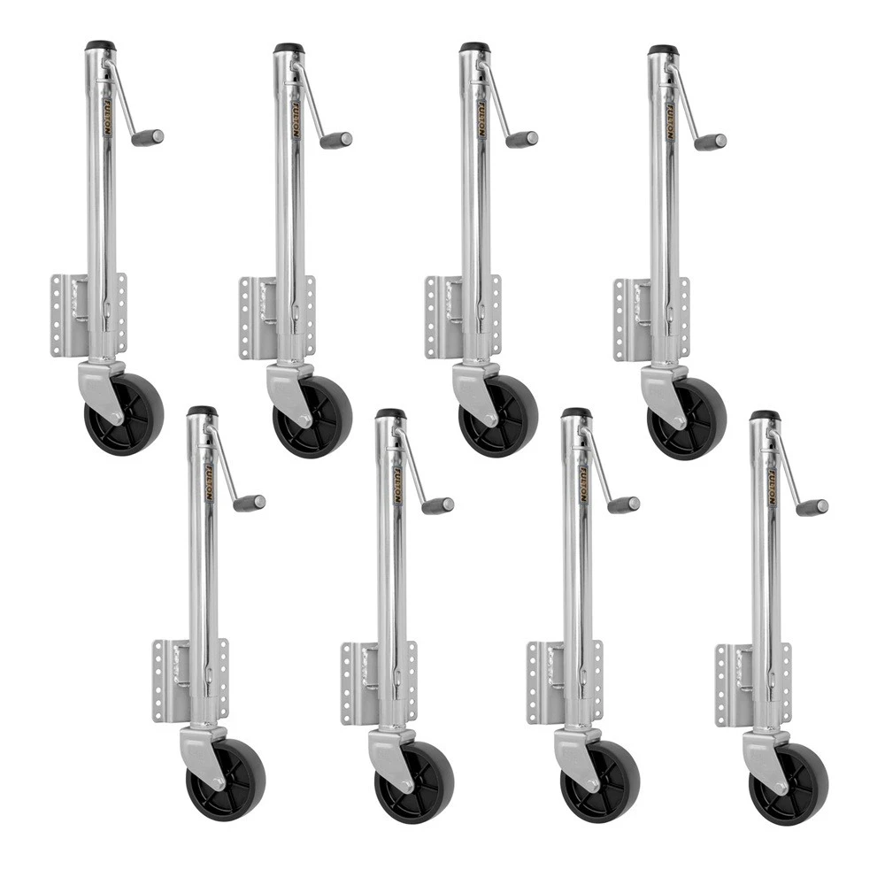 Fulton 1.2K Fixed Mount Marine Trailer Jack with 6" Wheel – 8 Pack