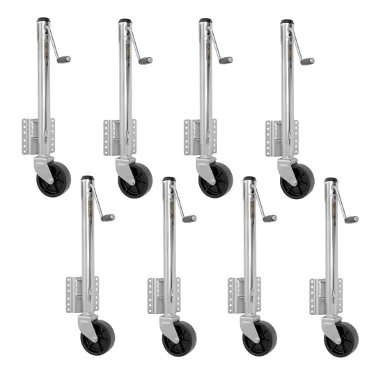 Fulton 1.2K Fixed Mount Marine Trailer Jack with 6" Wheel – 8 Pack