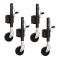 Fulton 1.2K Bolt-Thru Swivel Trailer Jack with 6" Wheel and 10" Lift – 4 Pack