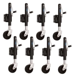 Fulton 8x 1.2K Bolt Thru Swivel Trailer Jack w/ 10" Lift and 6" Caster Wheel
