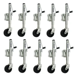 Fulton 10x 1.2K Bolt Thru Swivel Trailer Jack w/ 10" Lift and 6" Caster Wheel