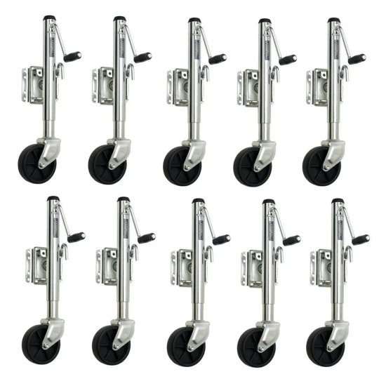 Fulton 1.2K Marine Trailer Jacks with Swivel Mount and 6" Caster Wheel – 10" Lift