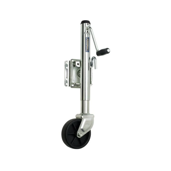 Fulton 1.2K Bolt-Thru Swivel Marine Trailer Jack with 10" Lift and 6" Wheel
