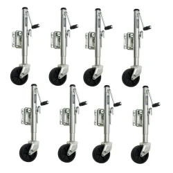 Fulton 8x 1.2K Bolt Thru Swivel Trailer Jack w/ 10" Lift and 6" Caster Wheel