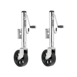 Fulton 1.2K Bolt-Thru Swivel Marine Trailer Jacks with 10" Lift and 8" Wheel