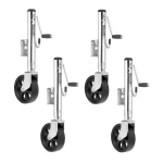 Fulton 1.2K Bolt-Thru Swivel Trailer Jack with 8" Wheel and 10" Lift – 4-Pack