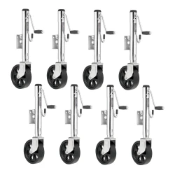 Fulton 8x 1.2K Bolt Thru Swivel Trailer Jack w/ 10" Lift and 8" Caster Wheel