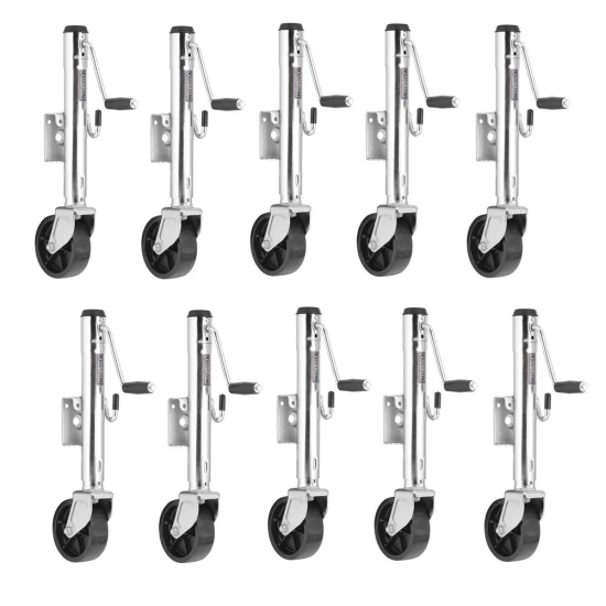 Fulton 1,200 lb Bolt-Thru Swivel Trailer Jack with 6" Caster Wheel and 10" Lift