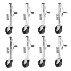 Fulton 8x 1.2K Bolt Thru Swivel Trailer Jack w/ 10" Lift and 6" Caster Wheel