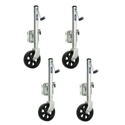 Fulton 4x 1.5K Trailer Jack w/ 8" Spoked Wheel Bolt-Thru Swivel 10" Lift