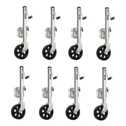 Fulton 8x 1.5K Trailer Jack w/ 8" Spoked Wheel Bolt-Thru Swivel 10" Lift