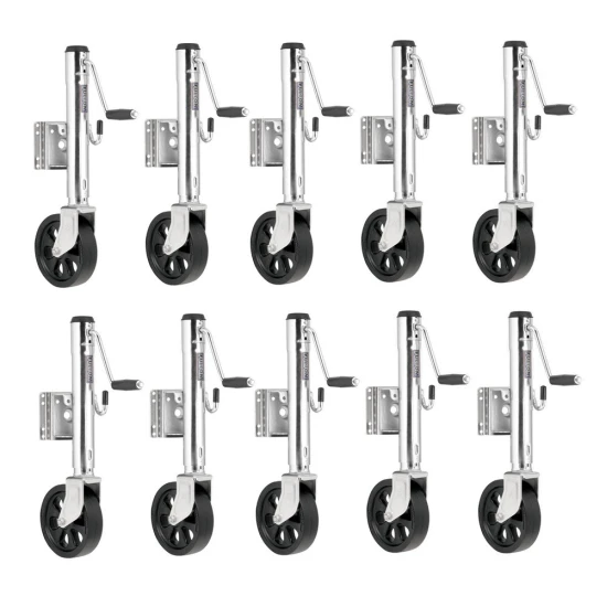 Fulton 1.5K Marine Trailer Jack with 8" Spoked Wheel and 12" Lift – 10 Pac
