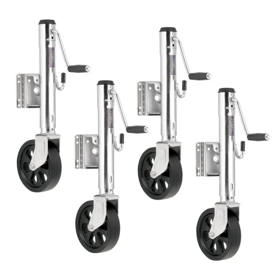 Fulton 1.5K marine trailer jack with 8 inch spoked wheel and 12 inch lift