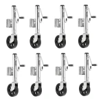 Fulton 1.5K Marine Trailer Jack with 8-Inch Wheel and 12-Inch Lift – 8 Pack