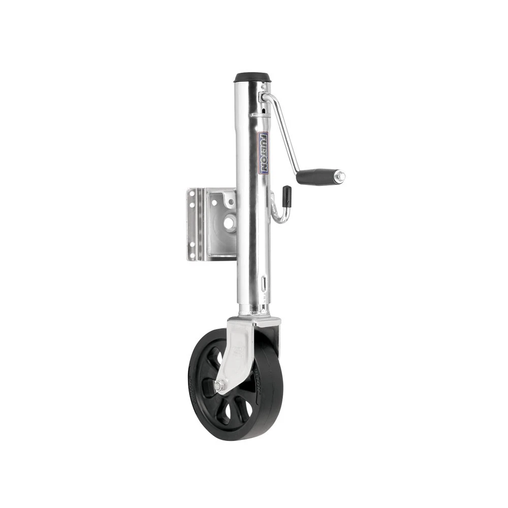 Fulton 1.5K Bolt-Thru Swivel Marine Trailer Jacks with 12 Inch Lift and Wheels