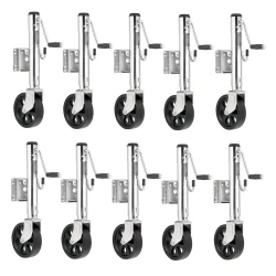 Fulton 10x 1.5K Bolt Thru Swivel Trailer Jack w/ 12" Lift and 8" Caster Wheel