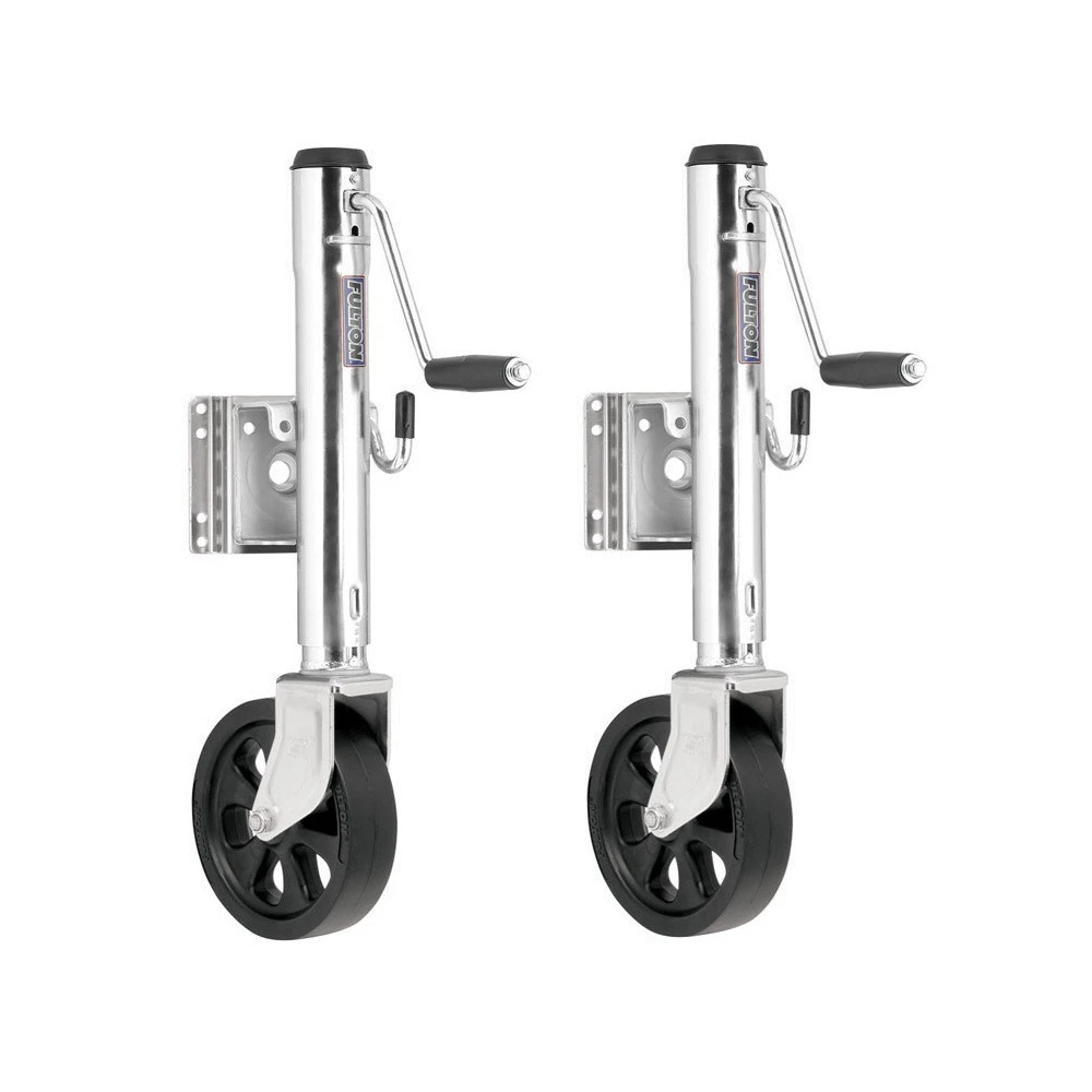 Fulton 1.5K Bolt-Thru Swivel Marine Trailer Jack with 12" Lift and 8" Wheel
