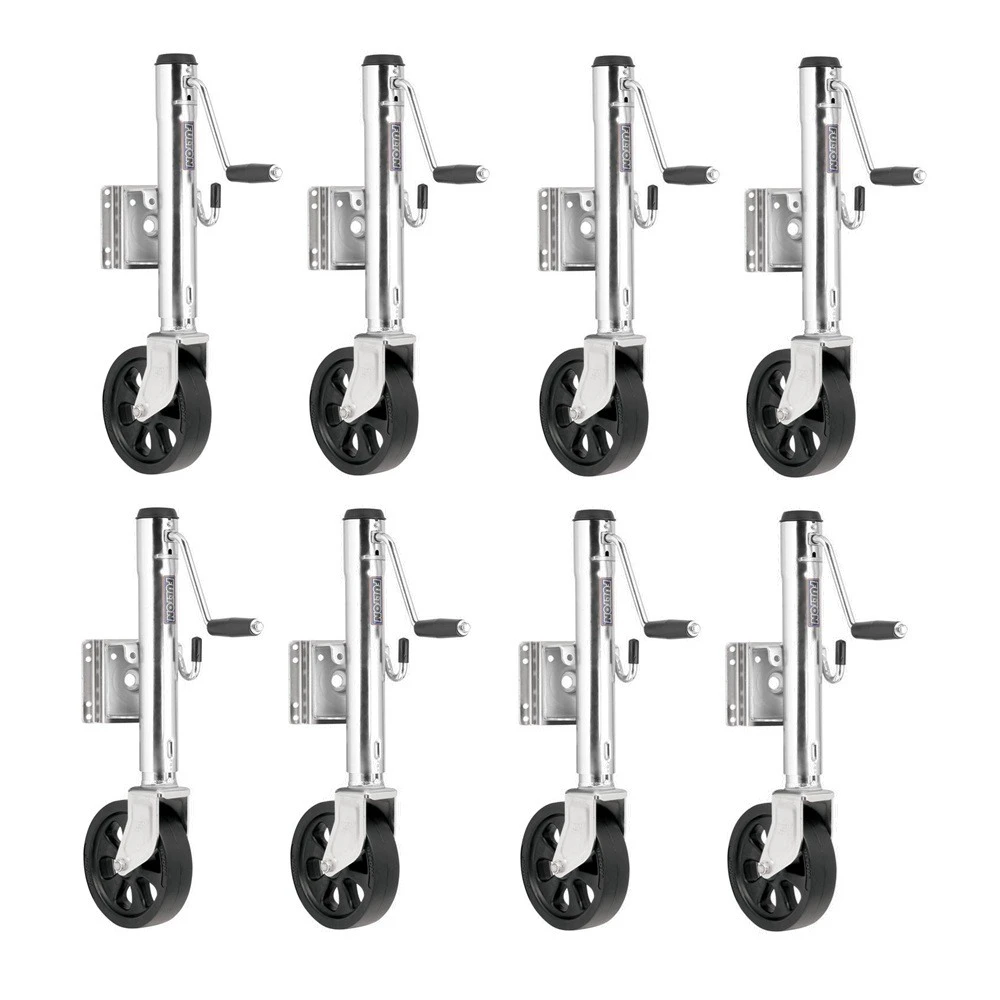 Fulton 1.5K Swivel Marine Trailer Jack with 12" Lift and 8" Wheel - 8 Pack