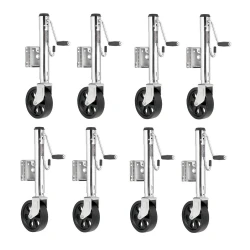 Fulton 8x 1.5K Bolt Thru Swivel Trailer Jack w/ 12" Lift and 8" Caster Wheel