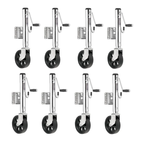 Fulton 1.5K Swivel Marine Trailer Jack with 12" Lift and 8" Wheel - 8 Pack