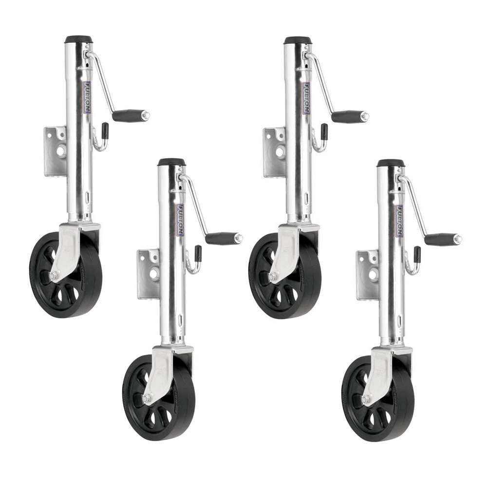 Fulton 1,500 lb Swivel Marine Trailer Jack with 10" Lift and 8" Wheel – 4 Pack