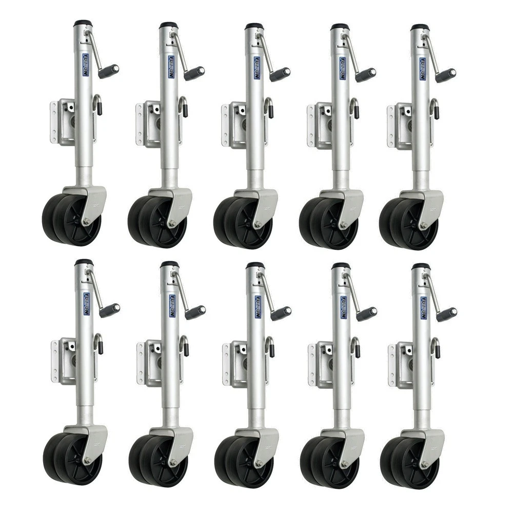 Fulton 1.5K Dual Wheel Marine Trailer Jack Bundle with Sidewind Handle and 12" Lift