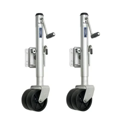 Fulton 2x 1.5K Trailer Jack w/ Dual Wheels Sidewind Handle and 12" Lift