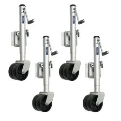 Fulton 4x 1.5K Trailer Jack w/ Dual Wheels Sidewind Handle and 12" Lift