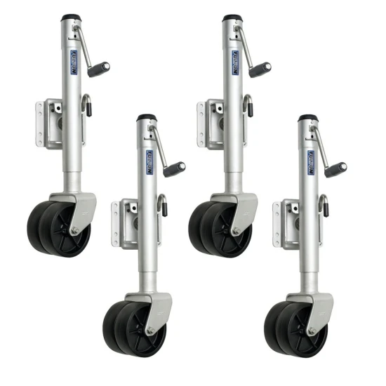 Fulton 1.5K Marine Trailer Jack Dual Wheels Sidewind 12" Lift 4-Pack