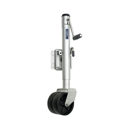 Fulton 1.5K Dual Wheel Marine Trailer Jack Bundle with Sidewind Handle and 12" Lift
