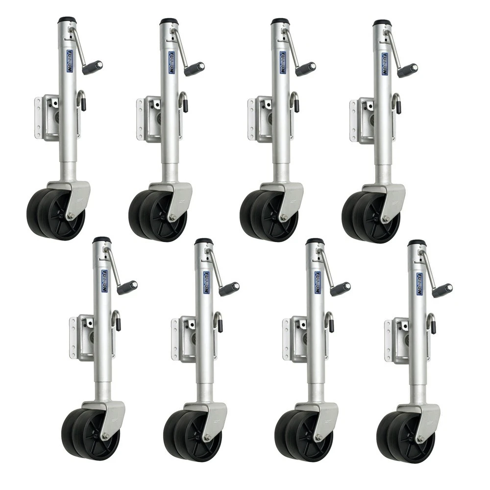 Fulton 1.5K Marine Trailer Jacks with Dual Wheels and Sidewind Handle, 12" Lift