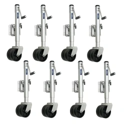 Fulton 8x 1.5K Trailer Jack w/ Dual Wheels Sidewind Handle and 12" Lift