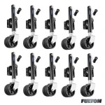 Fulton 1.5K dual wheel bolt-thru swivel trailer jack with 12 inch lift