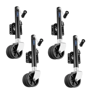 Fulton 1.5K Dual Wheel Marine Trailer Jack – Bolt-On, Sidewind, 12 Inch Lift