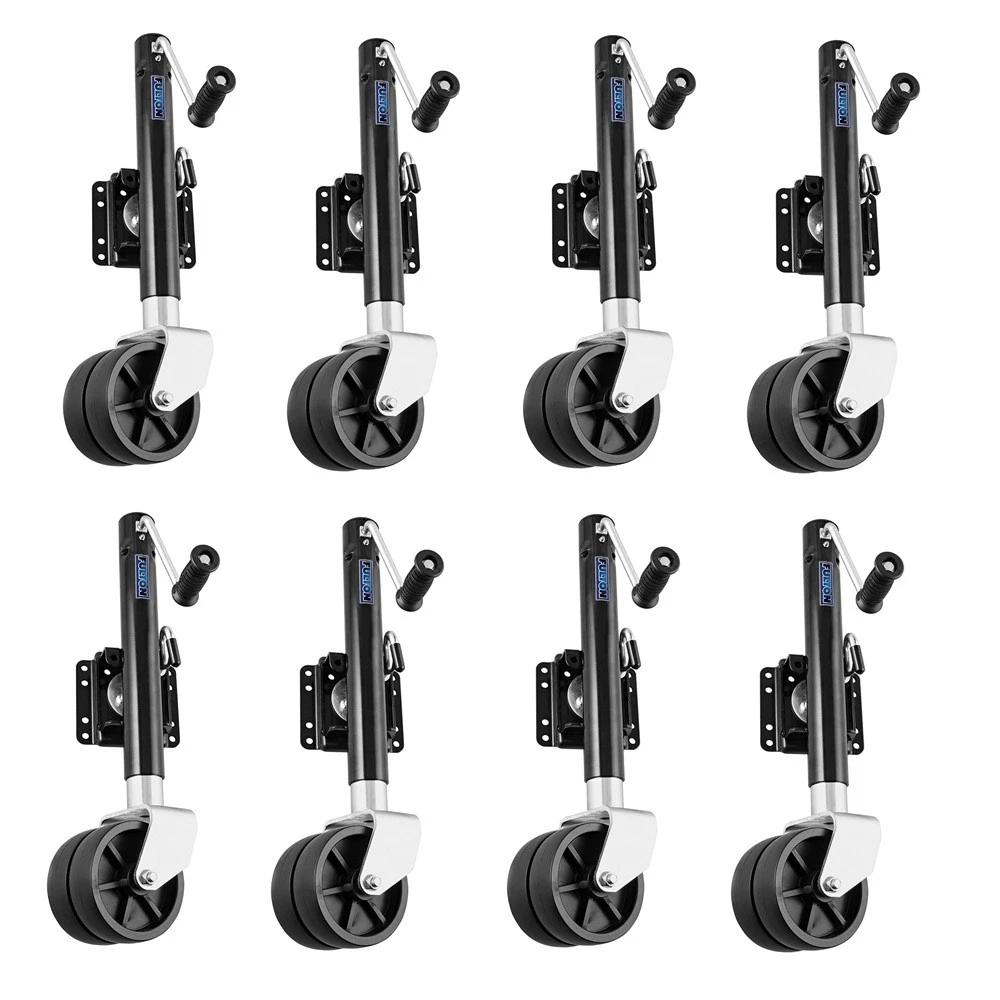 Fulton 1.5K Marine Trailer Jacks with Dual Wheels and Bolt-On Side Mount