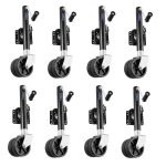 Fulton 1.5K Marine Trailer Jacks with Dual Wheels and Bolt-On Side Mount