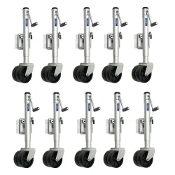Fulton 10x 1.5K Bolt Thru Swivel Trailer Jack w/ 12" Lift and Dual Wheels