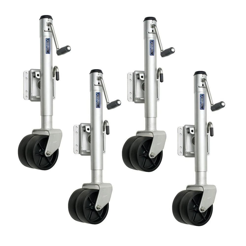 Fulton 1.5K Dual Wheel Bolt-Thru Swivel Trailer Jack Bundle 4-Pack
