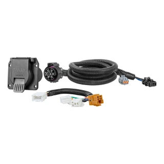 CURT Nissan Frontier Xterra Pathfinder Suzuki Equator 7-way trailer wiring and brake controller kit