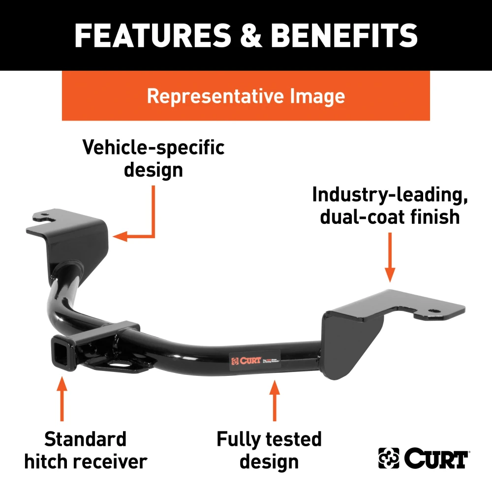 Toyota Corolla Hatchback hitch and 4-flat wiring bundle with class 1 1-1/4 inch receiver