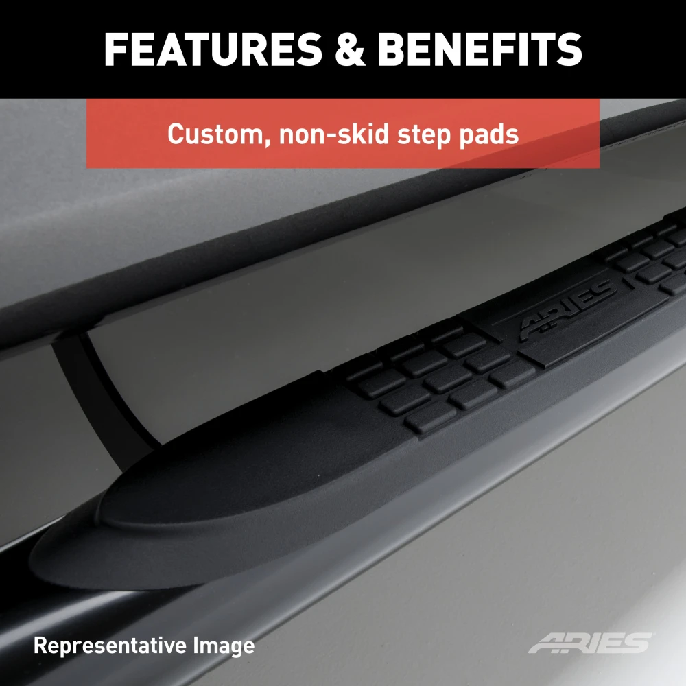ARIES 203010-2 3-Inch Polished Stainless Nerf Bars for Explorer