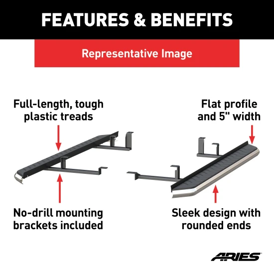 Aries 2051006 polished stainless running boards for 2009-2015 Honda Pilot